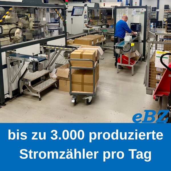 Bei der eBZ GmbH in Bielefeld werden bis zu 3.000 Stromzähler pro Tag produziert.
